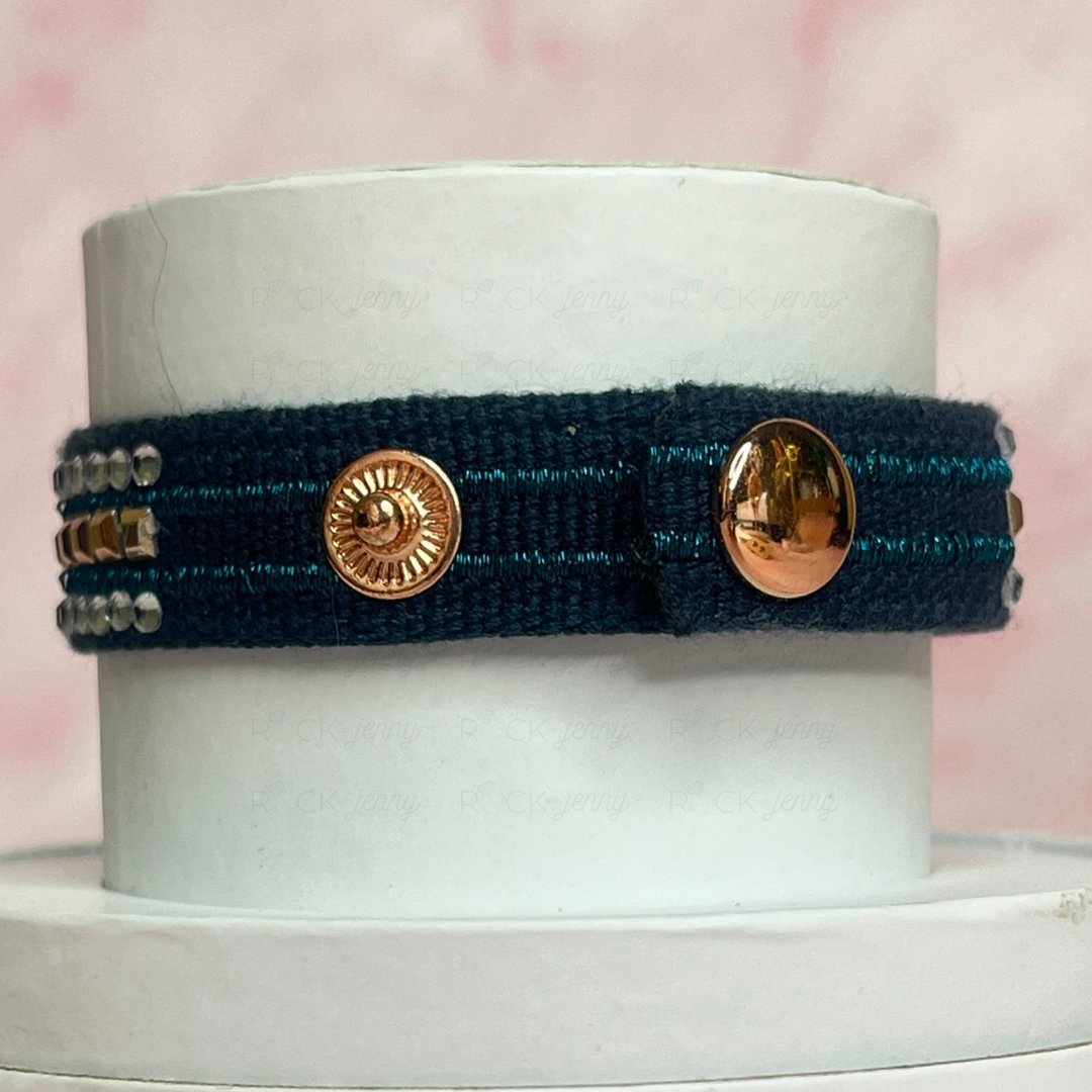 Single Bracelet - Dark Blue Snap Closure