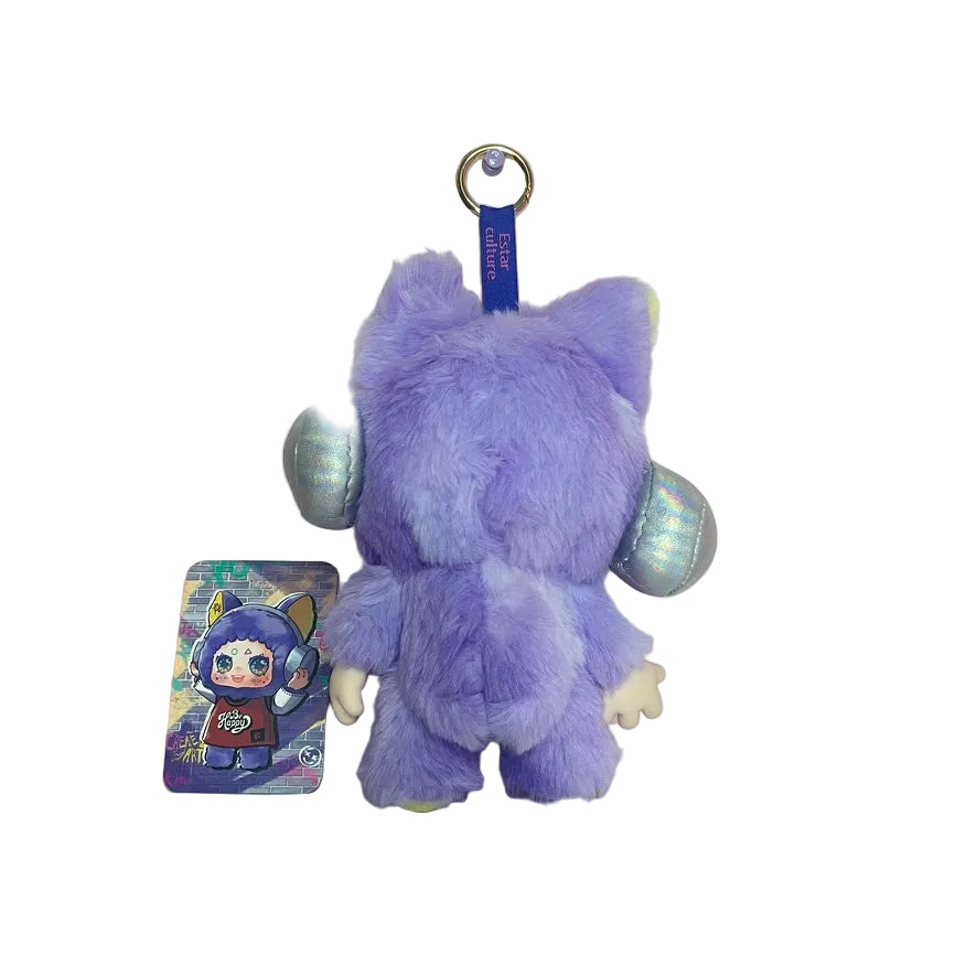 Kimmon Purple DJ Bunny Plush Figure ๐ง๐ฐโจ (With Outfit & Card)