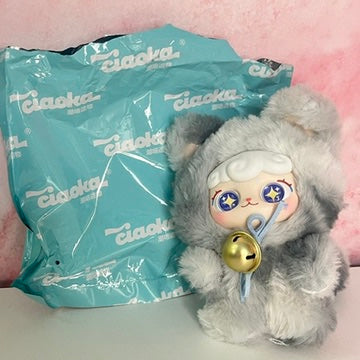 Lucky Meow IV Plush Series - With Body Plush Keychain - Gray Cat (Revealed)