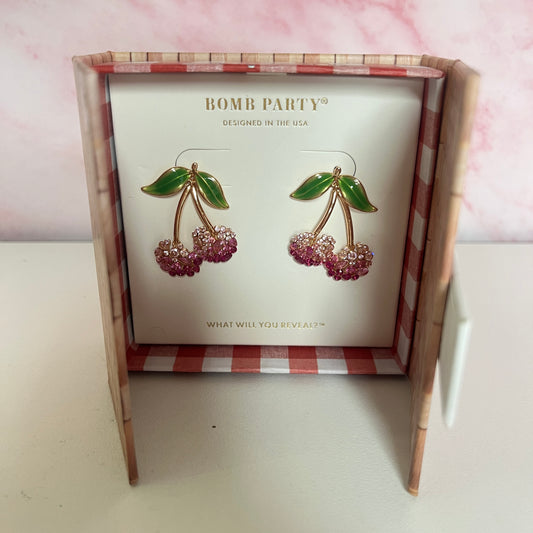 Market Fresh Cherry Earrings