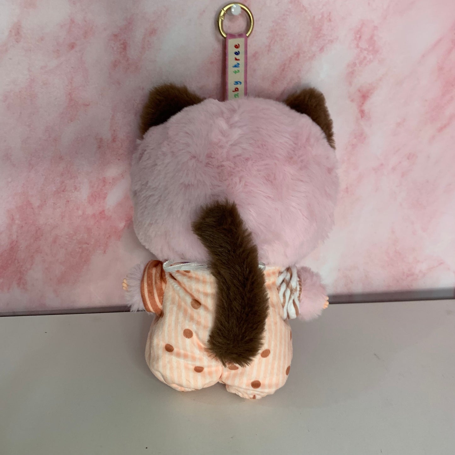 Baby Three Kitten Wardrobe Plush Pendant - Pink