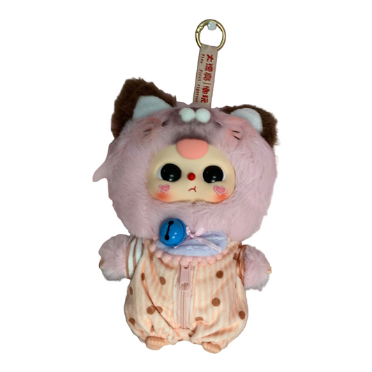 Baby Three Kitten Wardrobe Plush Pendant - Pink