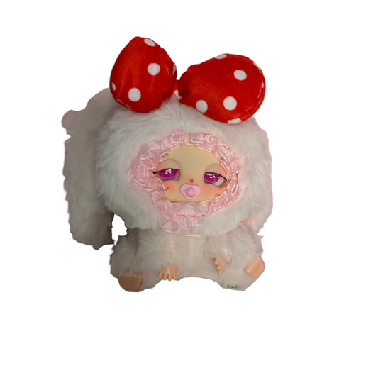 Sleepy Baby Doudou Lucky Delivery Series Plush - Pink with Red Bow