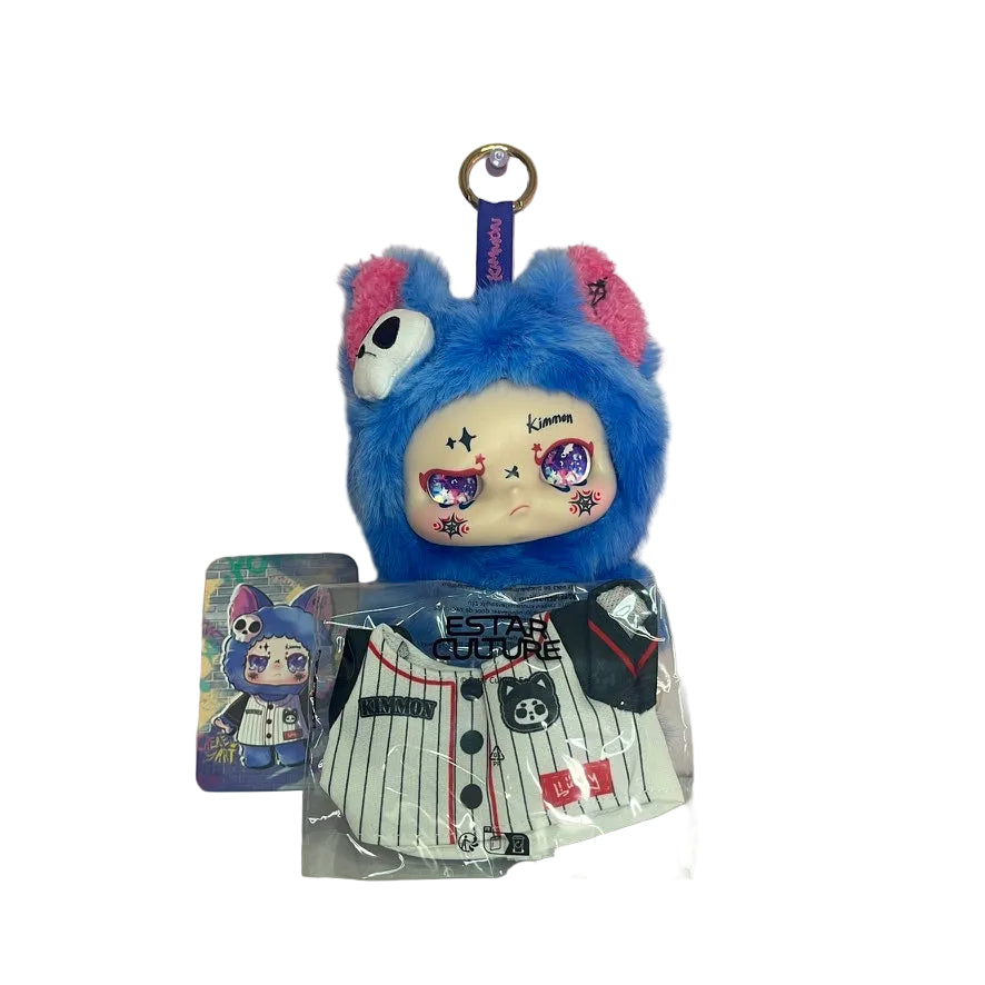Kimmon Blue Street Bunny Plush Figure 💙🐰✨ (With Outfit & Card)