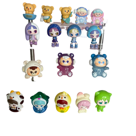 Kawaii Character Beans Mini Figurines Bundle – Butterbear, Inns & Diudiu