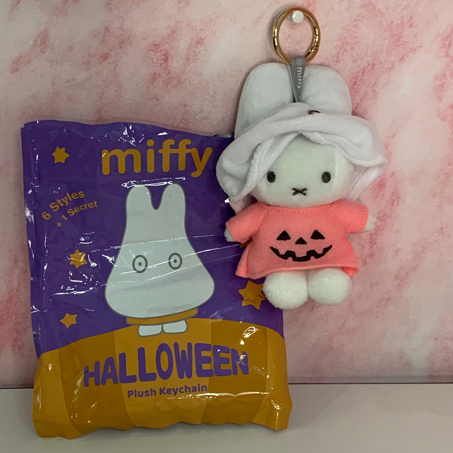 Miffy Halloween Keychain Series Plush - Hot Pink