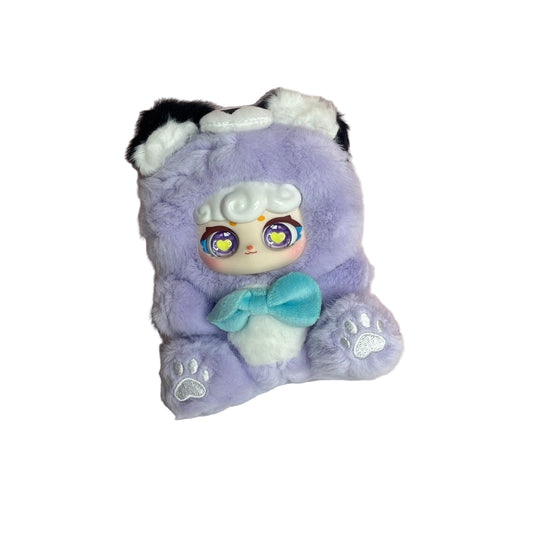 Lucky Meow IV Plush Series - With Body Plush Keychain - Purple Cat (Revealed)
