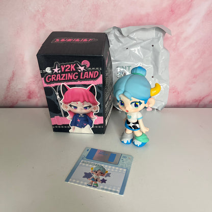 Y2K Grazing Land Series Figure – Cow Blue Girl