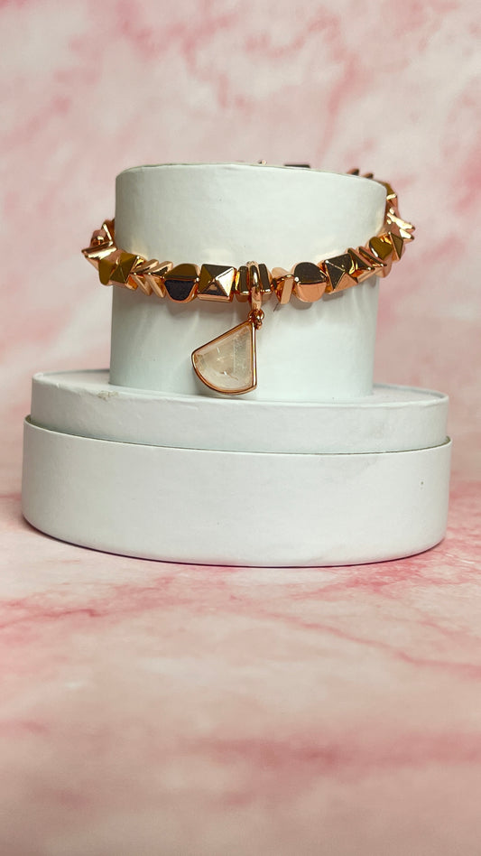 Single Bracelet - Rose Gold with charm