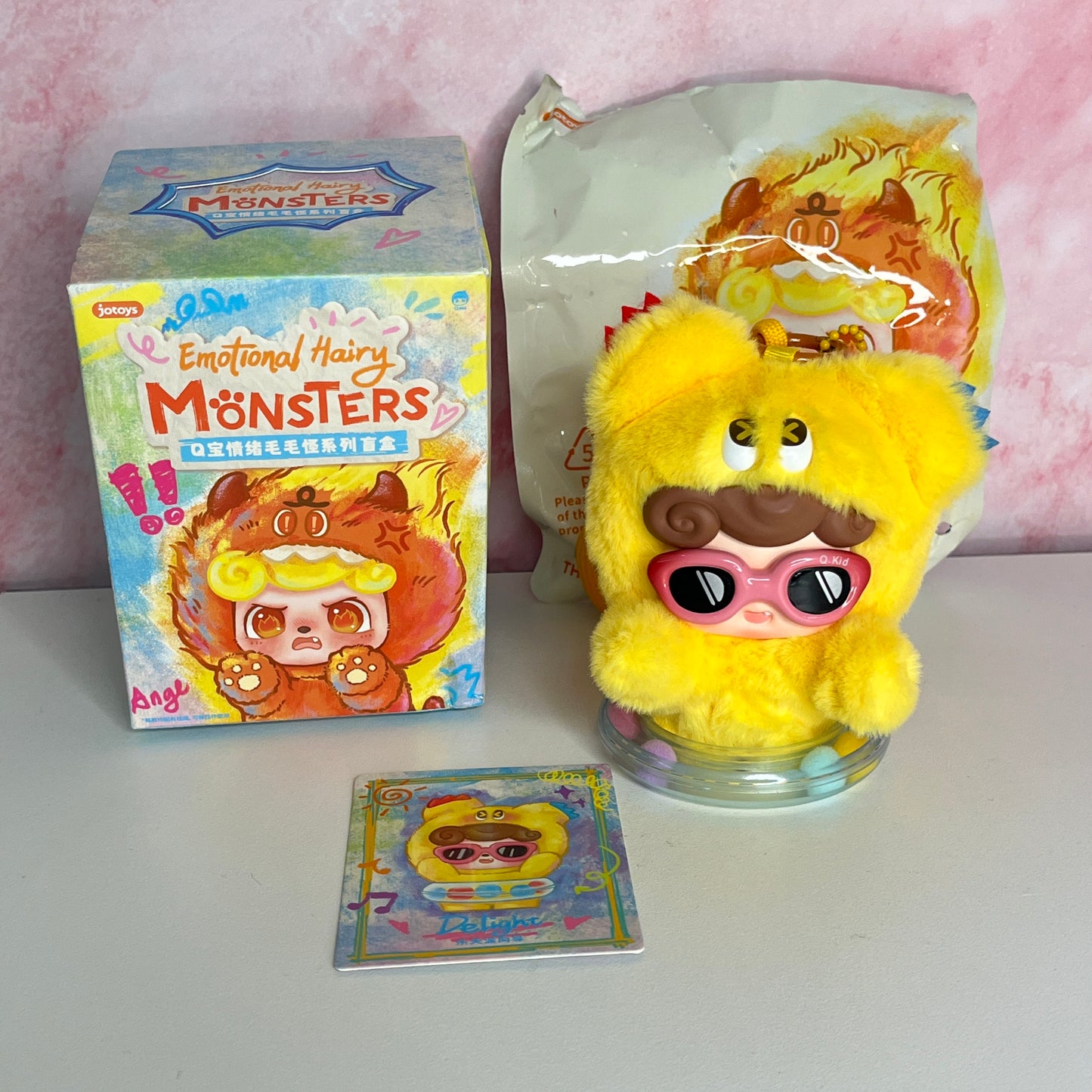Q Kid Emotional Hairy Monsters Pendant – Delight (Revealed)