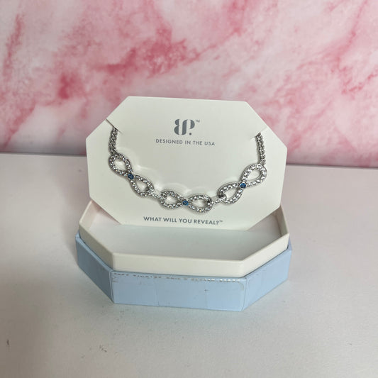 Infinity Bound - Aquamarine and Diamond CZ