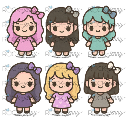 Rock With Jenny – Sweet Girl V1 – Sticker Series